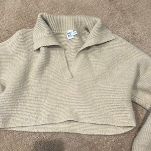 Princess Polly Tan Cropped Sweater